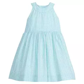 Annie Dress - Aqua Gingham