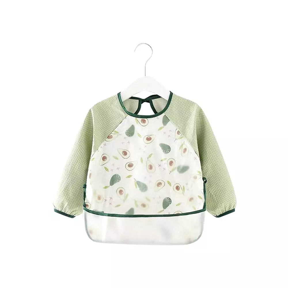 Baby Long Sleeve Apron Smock Bib Avocados