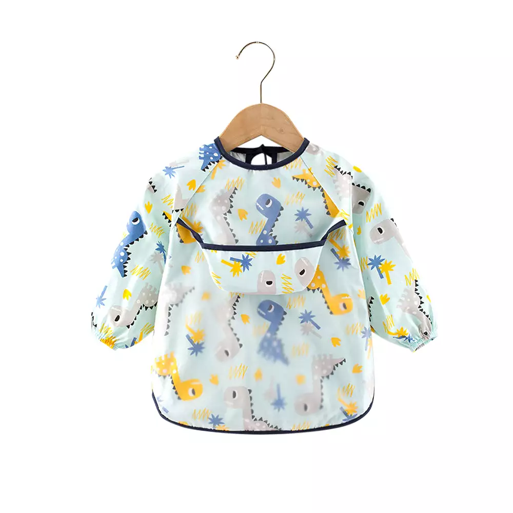 Baby Long Sleeve Apron Smock Bib Baby Dinos