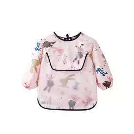 Baby Long Sleeve Apron Smock Bib Ballet Bunnies