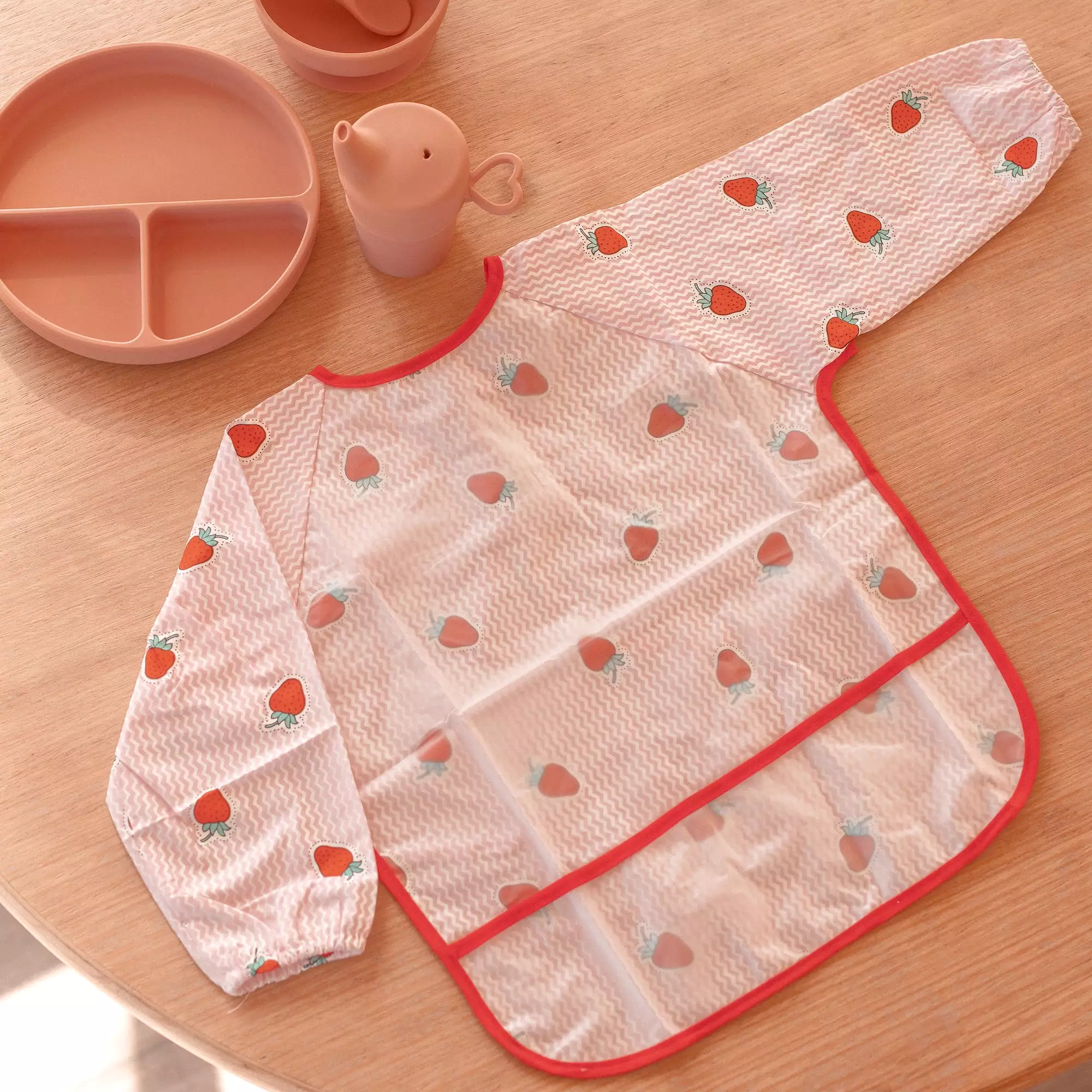 Baby Long Sleeve Apron Smock Bib Beep Beep