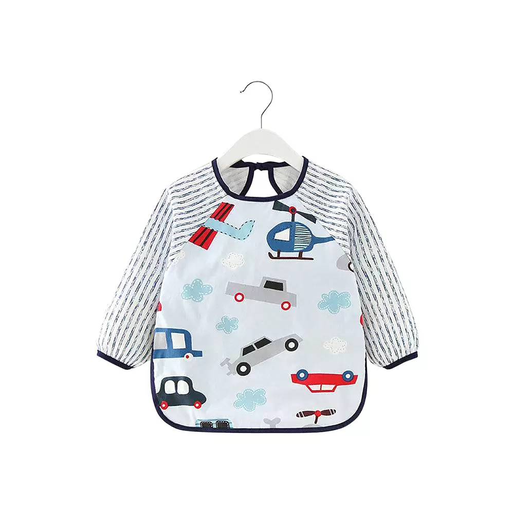 Baby Long Sleeve Apron Smock Bib Cars & Planes