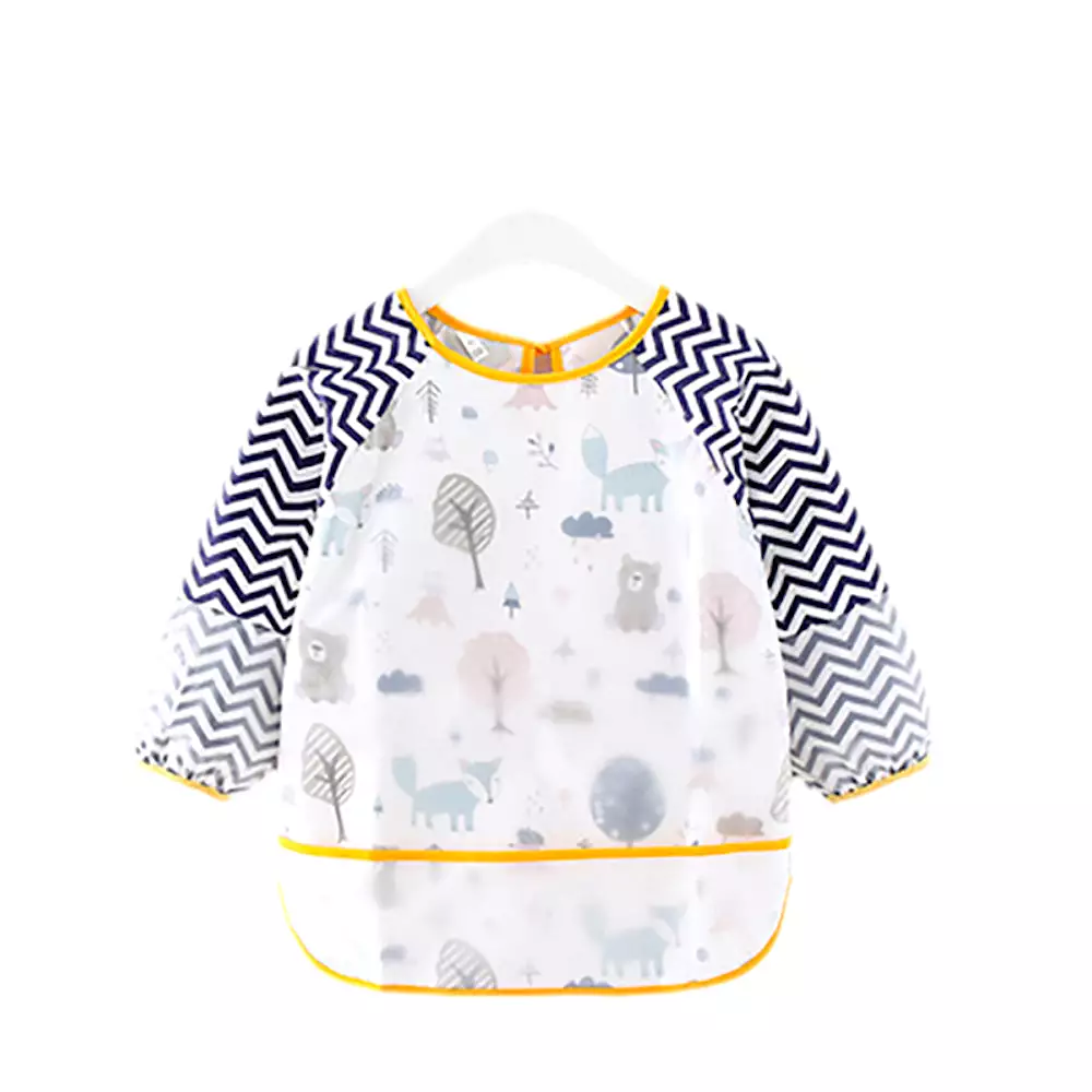 Baby Long Sleeve Apron Smock Bib Forest Friends