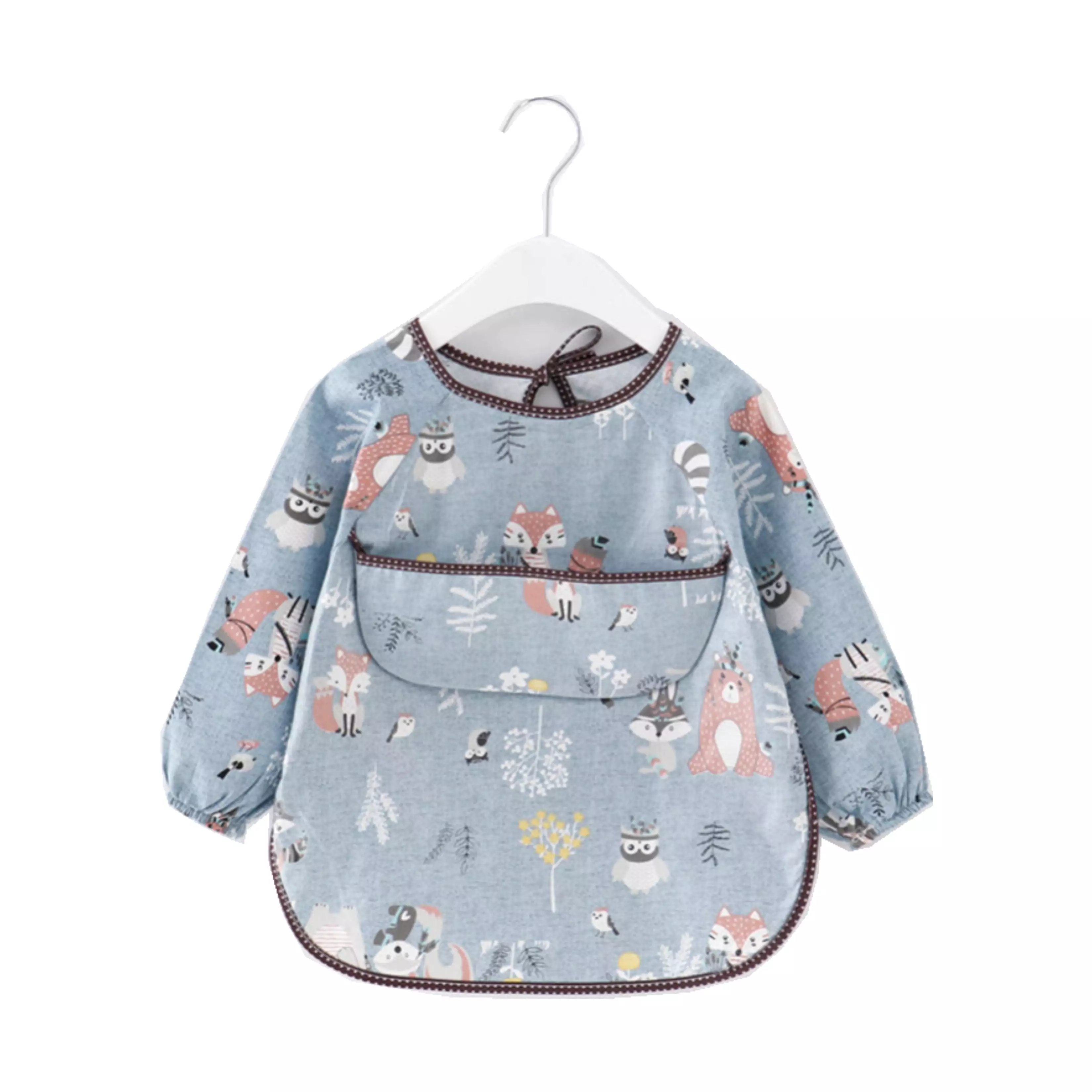 Baby Long Sleeve Apron Smock Bib Fox & Owl