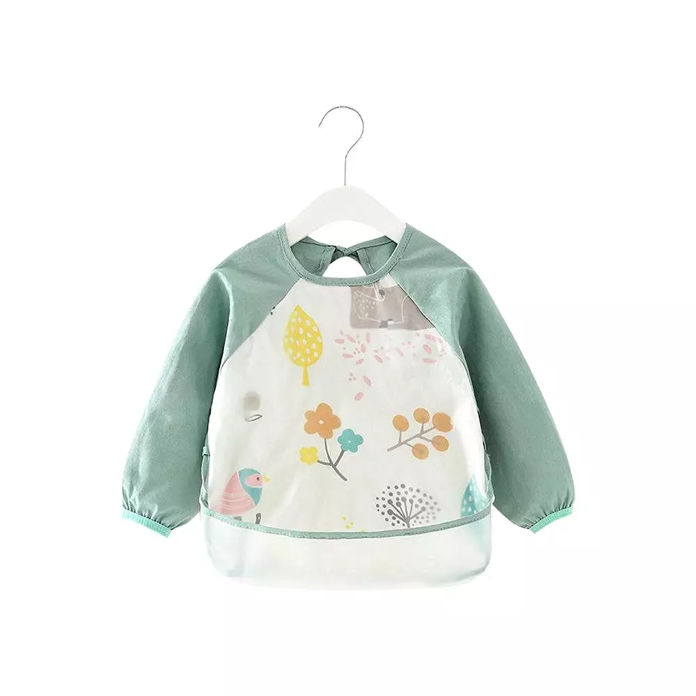 Baby Long Sleeve Apron Smock Bib Garden Bird