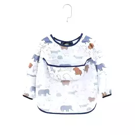 Baby Long Sleeve Apron Smock Bib in Barnyard Buddies