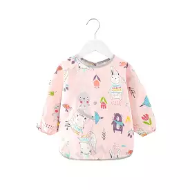 Baby Long Sleeve Apron Smock Bib in Woodland Whimsy