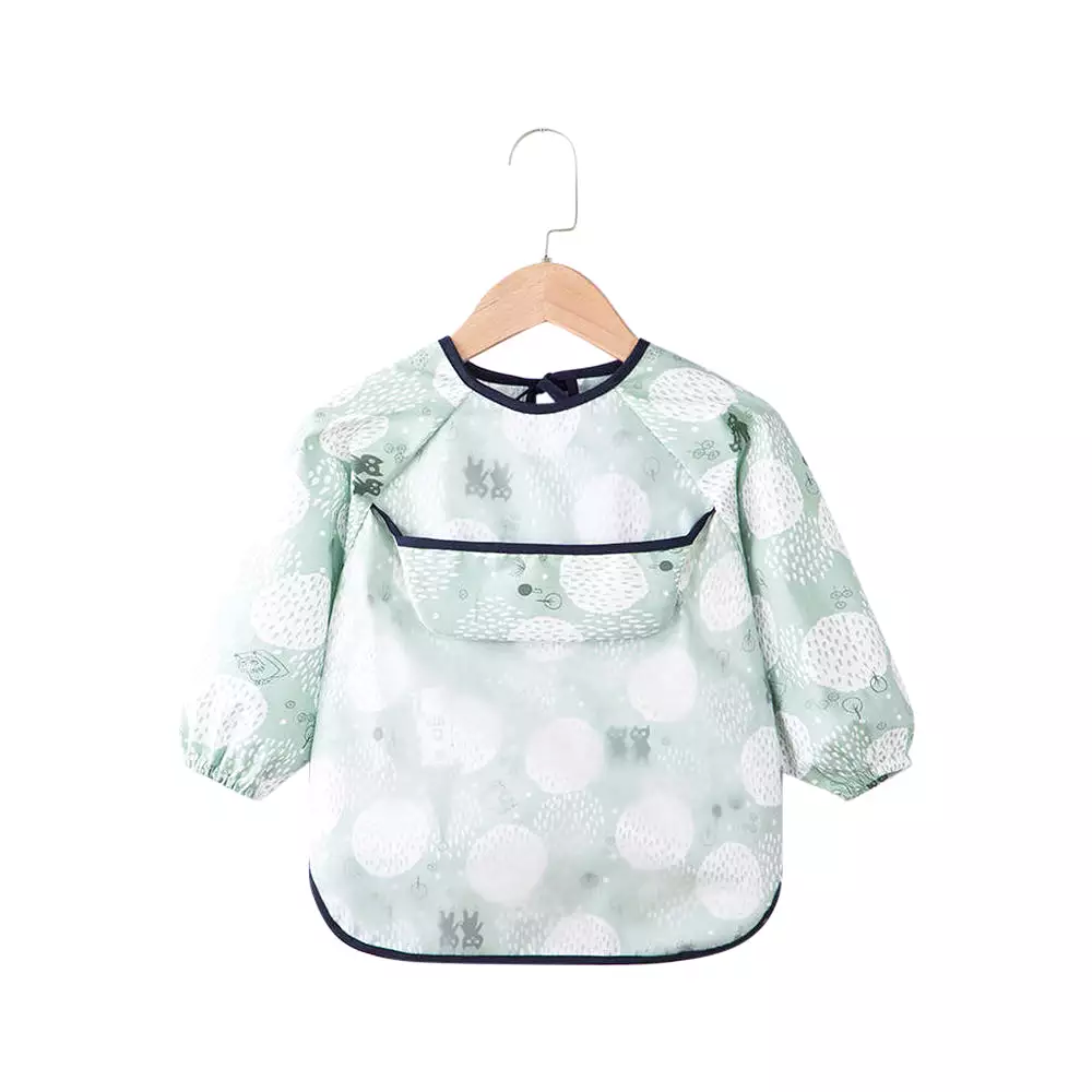 Baby Long Sleeve Apron Smock Bib Lil Wild Cats