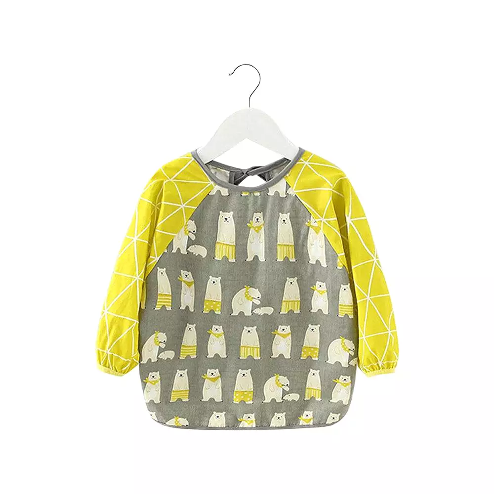 Baby Long Sleeve Apron Smock Bib Polar Bears