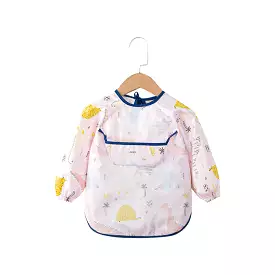 Baby Long Sleeve Apron Smock Bib Pretty Dinosaurs