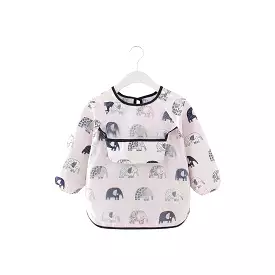 Baby Long Sleeve Apron Smock Bib Spot The Elephants