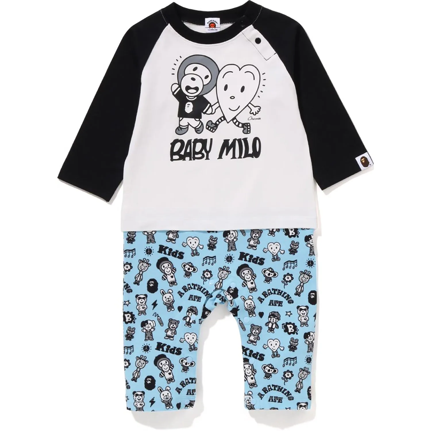 BAPE KIDS X CHOCOMOO MILO FRIENDS ROMPERS PAKE SET KIDS