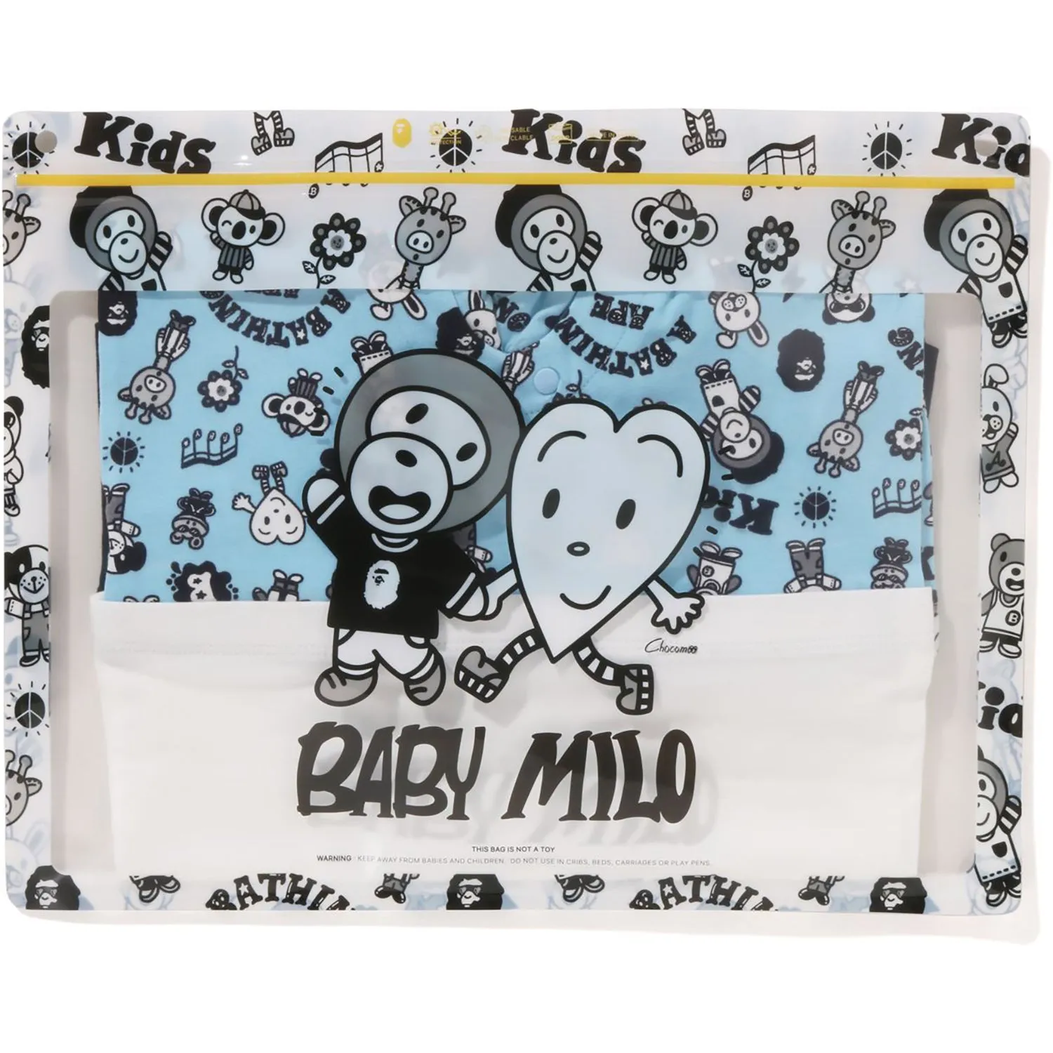 BAPE KIDS X CHOCOMOO MILO FRIENDS ROMPERS PAKE SET KIDS