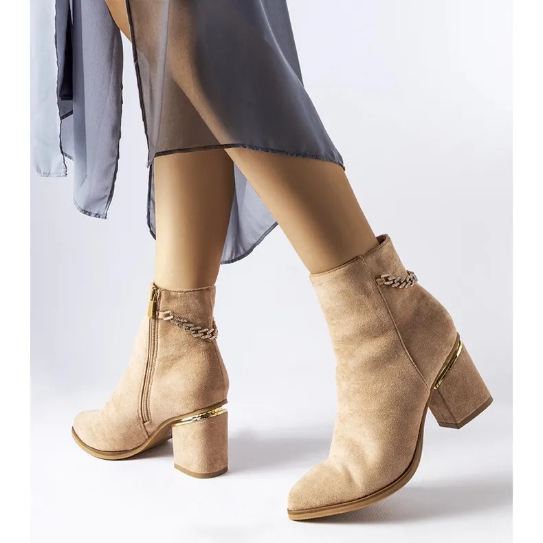 Beige ankle boots from Hiney