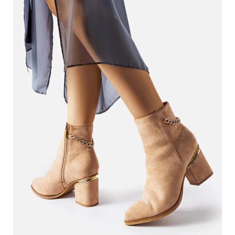 Beige ankle boots from Hiney