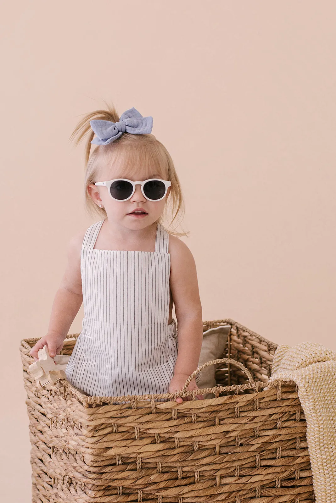 Black & White Striped Halter Romper