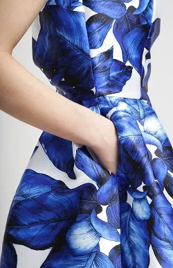 Blue White Flower Dress