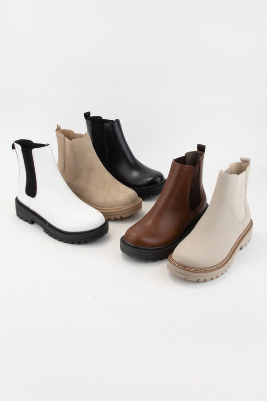 Brooklyn Boots - Beige Suede