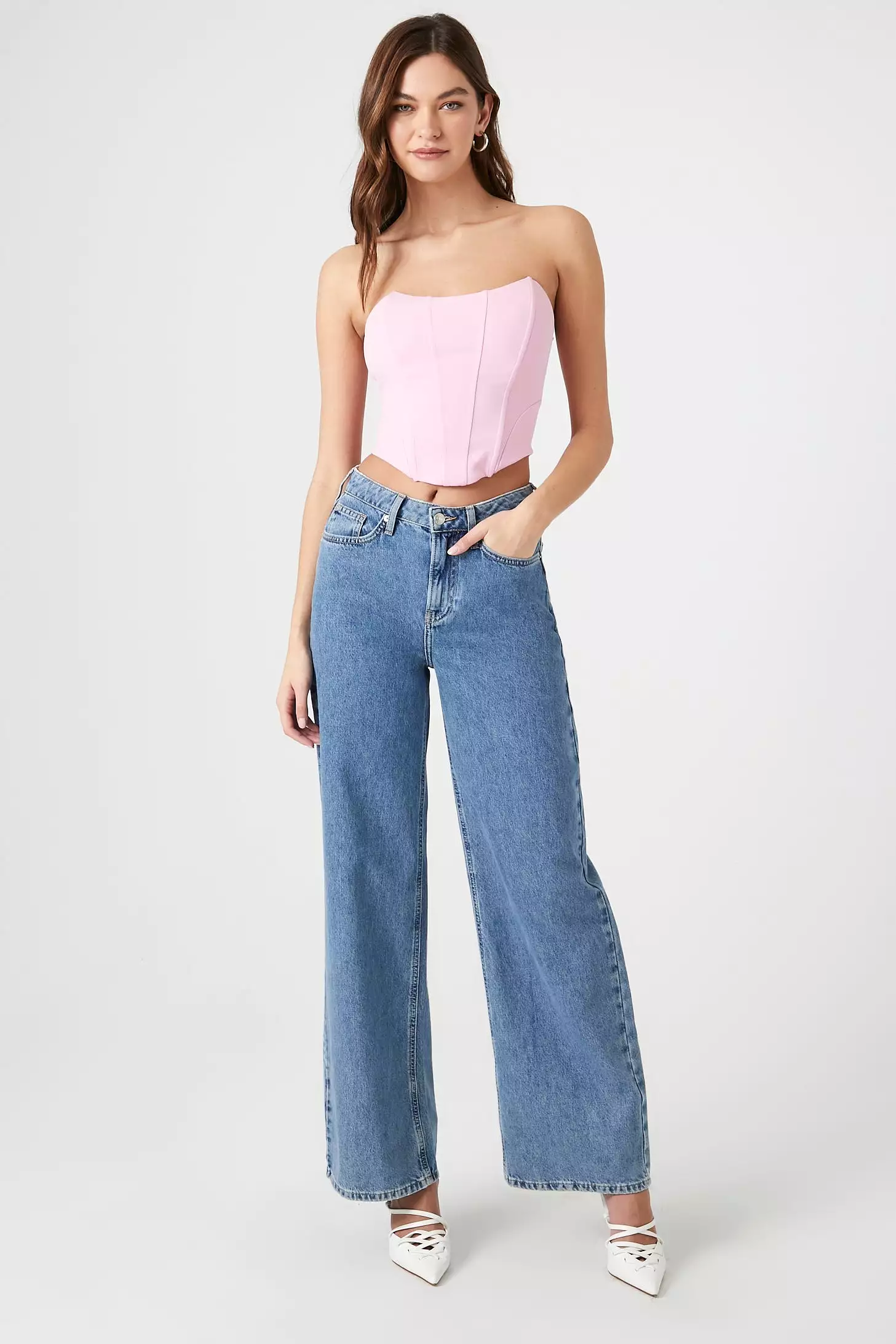 Cropped Bustier Tube Top