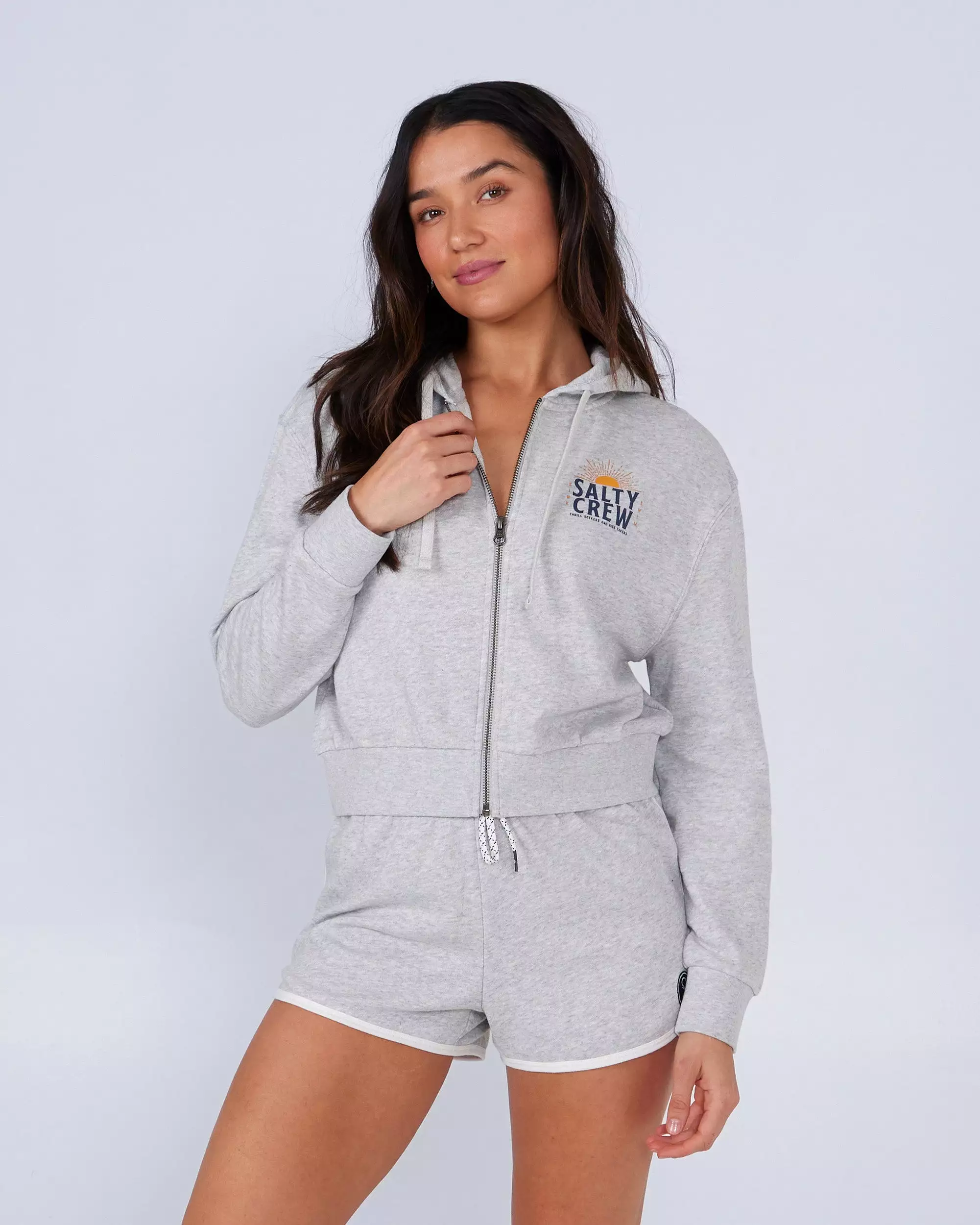 Cruisin' Crop Zip Front Hoody Women's