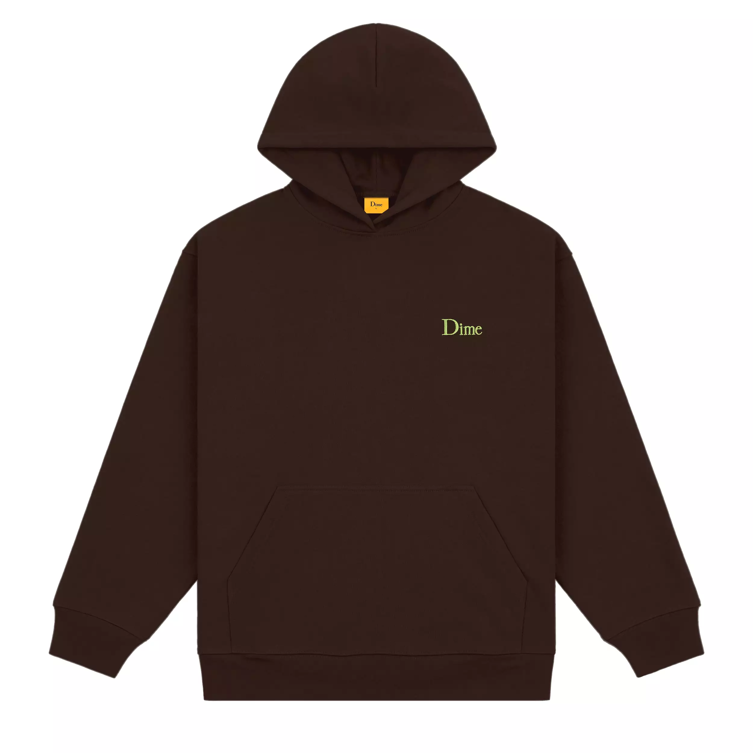 Dime Classic Small Logo Hoodie - Deep Brown