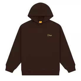 Dime Classic Small Logo Hoodie - Deep Brown