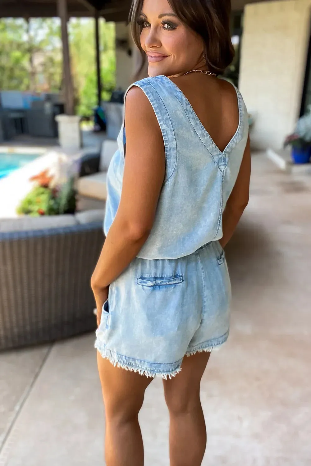 Dolly Denim Romper