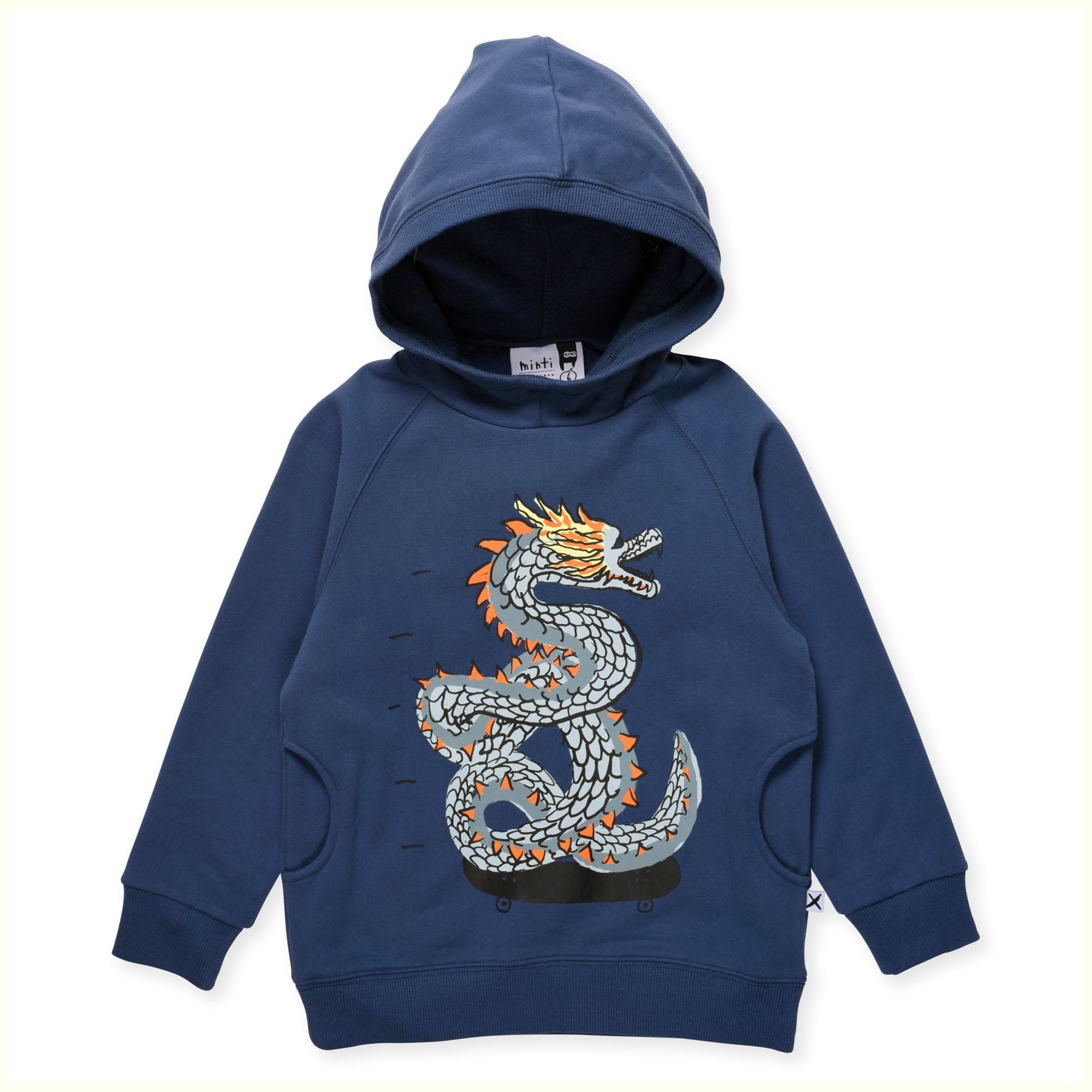 Dragon Skater Furry Hoody Navy