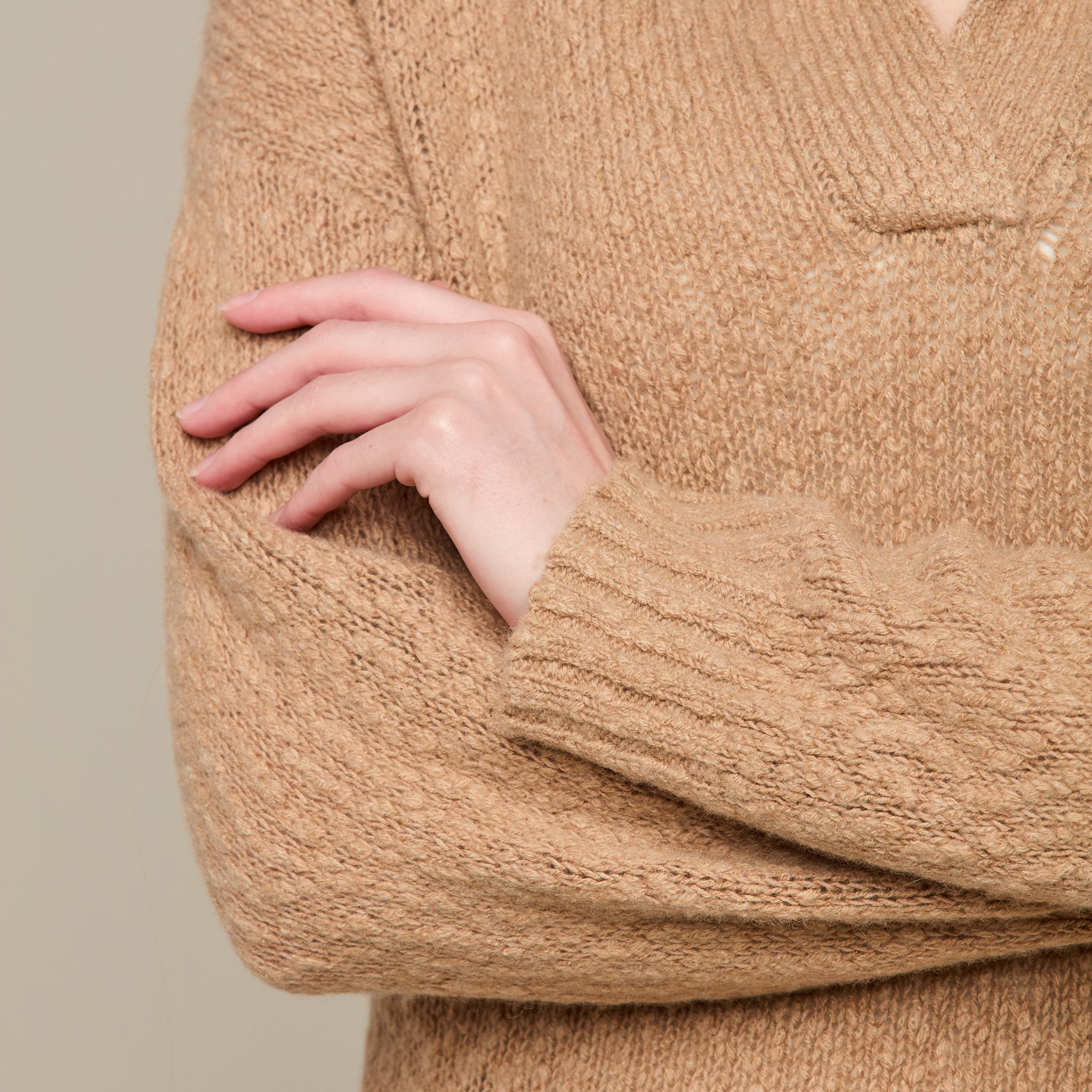 Evelyn Polo Sweater :: Sand