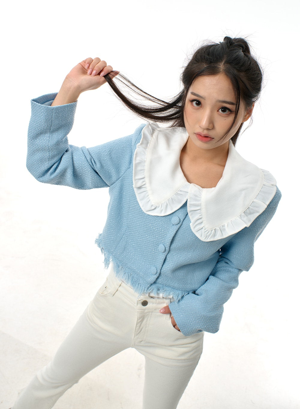 Frill Detail Collar Blouse BJ310