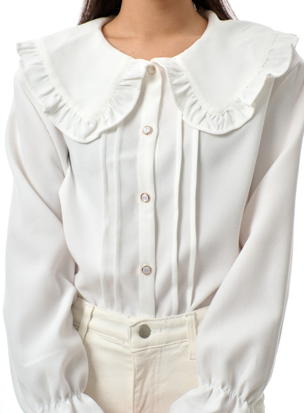 Frill Detail Collar Blouse BJ310