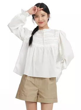 Frill Lace Blouse OF419