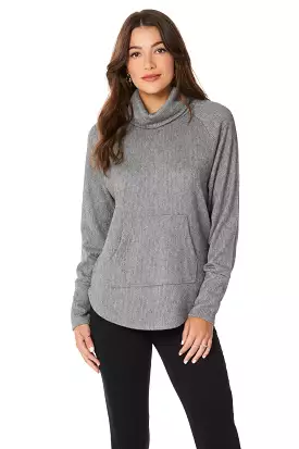 FUNNEL NECK RAGLAN SWEATER