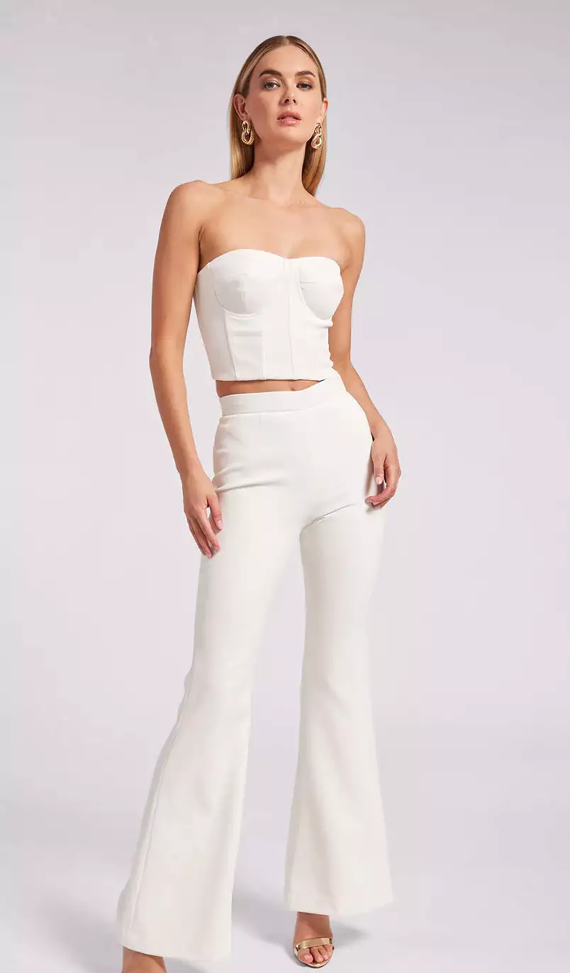 Generation Love - Elaia Crepe Bustier - White