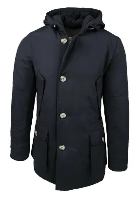 GIACCA UOMO DIAMOND NERO GIUBBOTTO TRENCH IMPERMEABILE INVERNALE