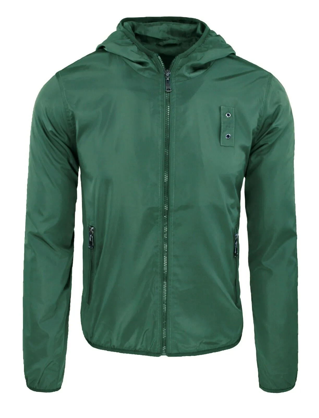 Giubbotto trench uomo verde impermeabile estivo slim fit Giacca con cappuccio