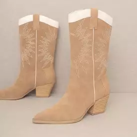 Halle Cowboy Boots - Camel