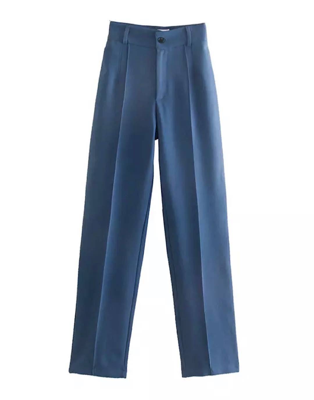 High Waisted Straight Cut Pants