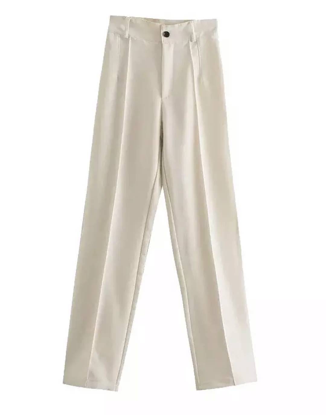 High Waisted Straight Cut Pants