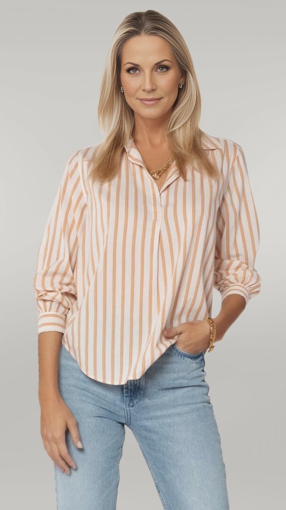 Kenzie Desert Stripe Blouse {Velvet Heart}