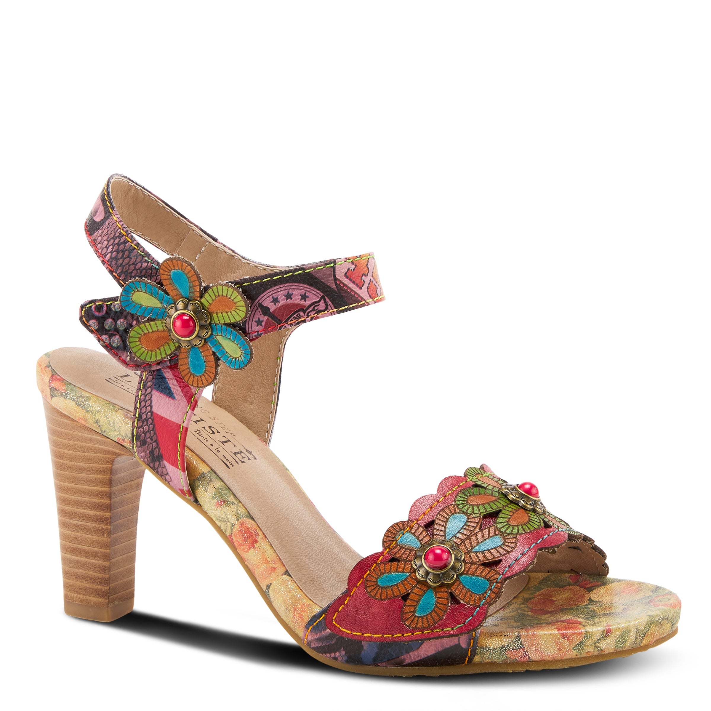 L'ARTISTE GARDENA QUARTER STRAP SANDALS