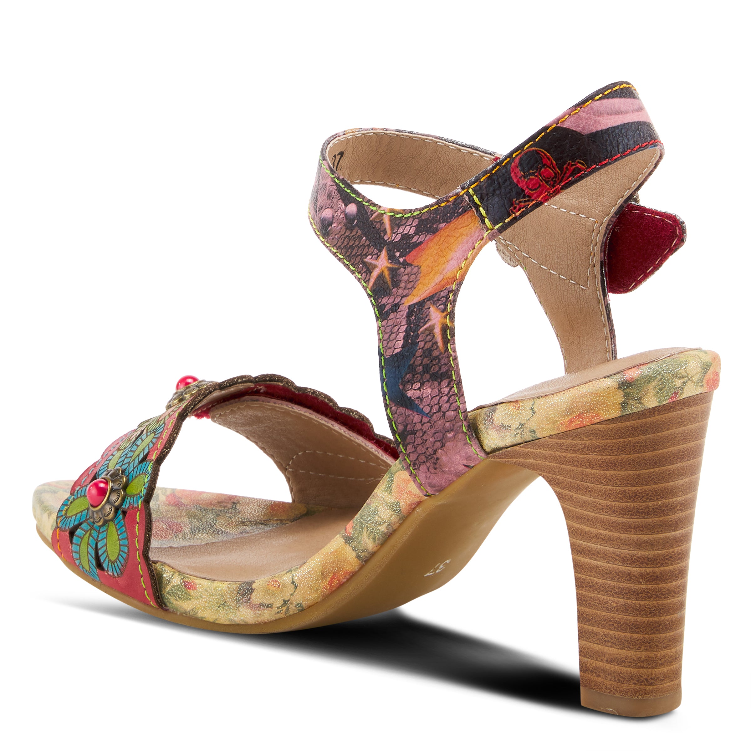 L'ARTISTE GARDENA QUARTER STRAP SANDALS