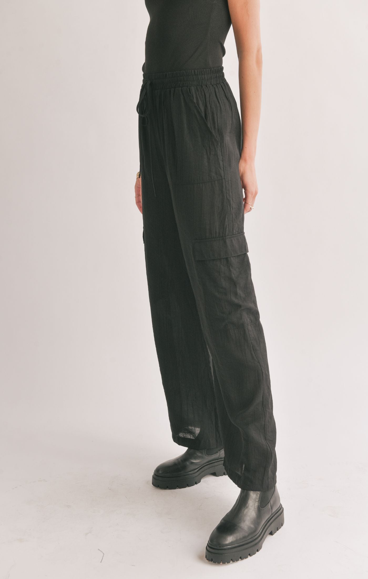 Light A Fire Side Slit Cargo Pants