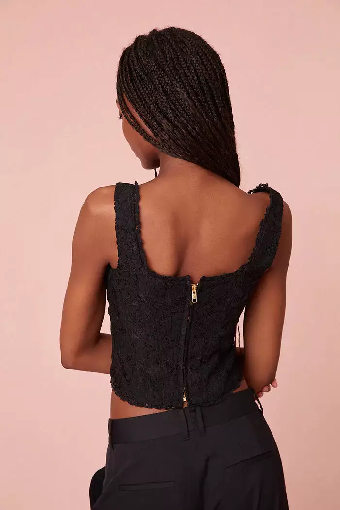 Loveshackfancy - Lorelai Bustier - Black