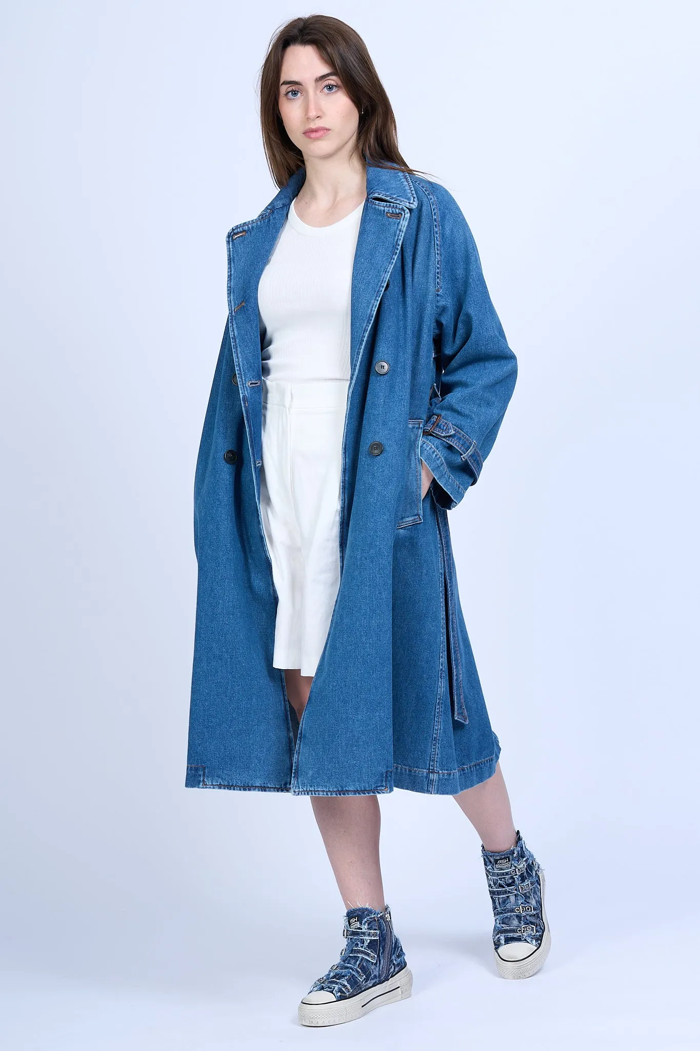 Max Mara Weekend Trench Blasy Denim Donna