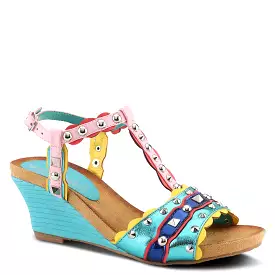 PATRIZIA WILDHONEY T-STRAP SANDALS