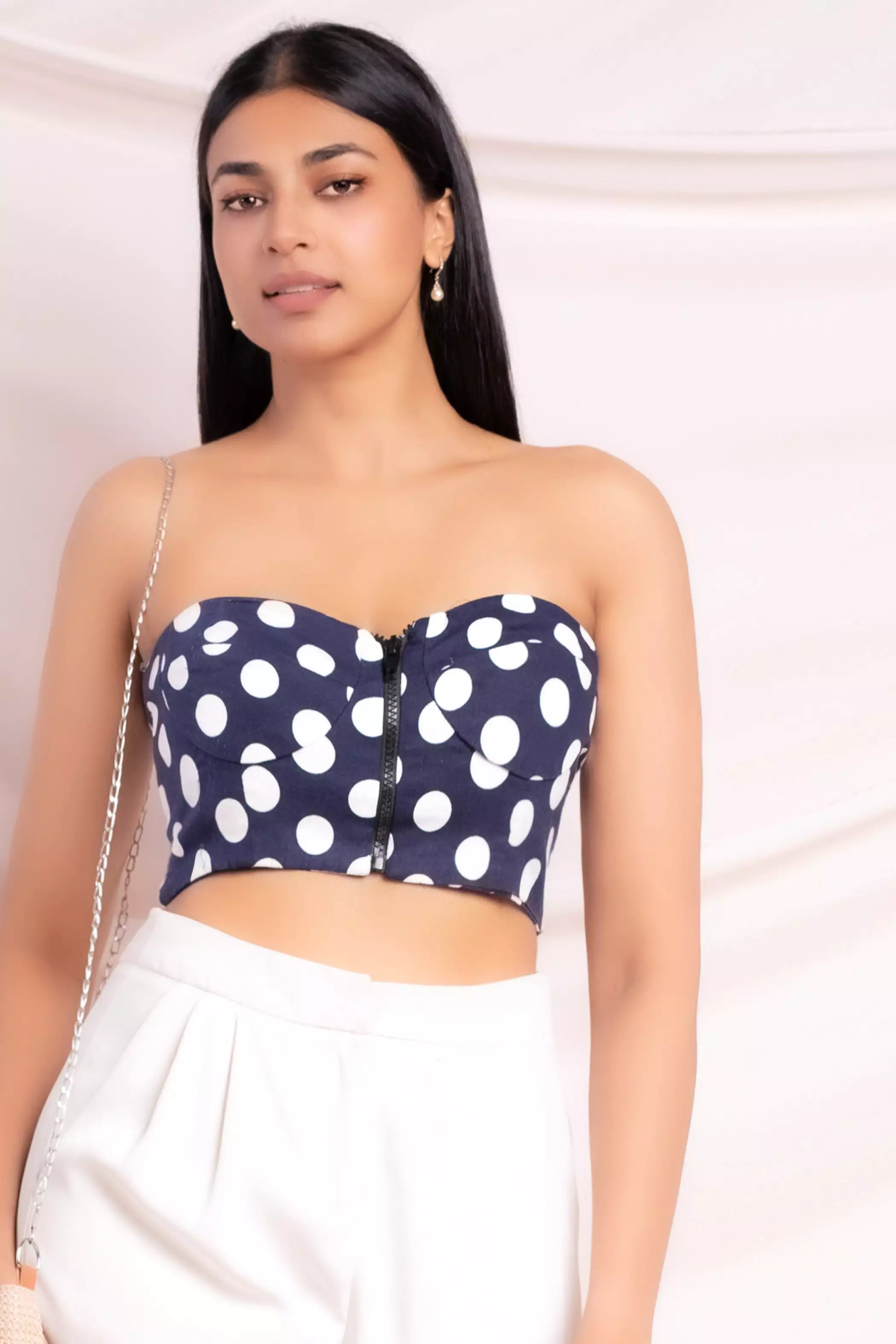 Polka Bustier Top