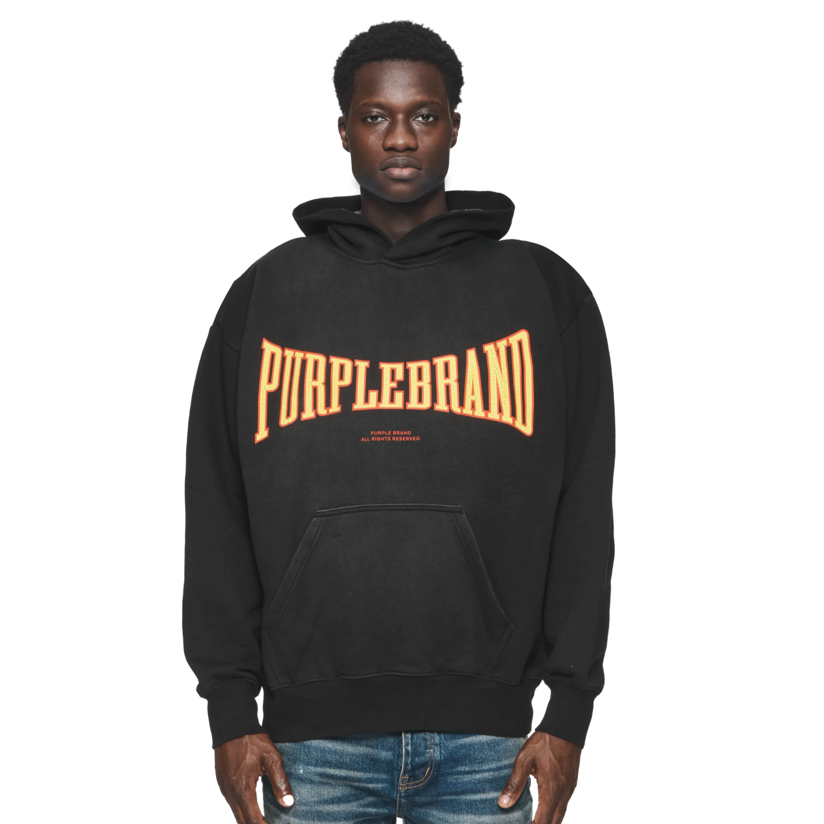 Purple Brand Fleece Hoody (Black)