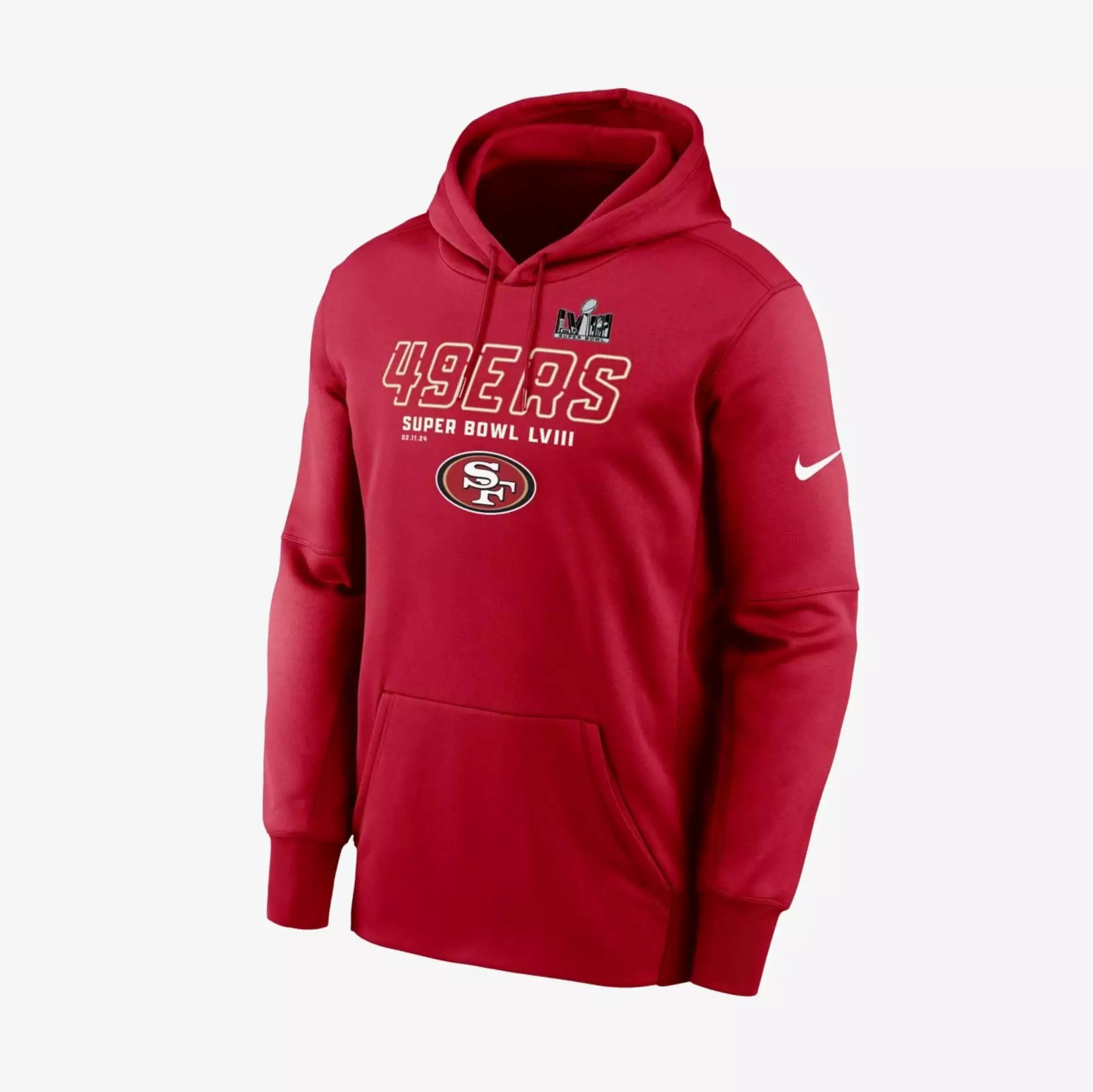 San Francisco 49ers Super Bowl LVIII Icon Mens Hoodie (Red)