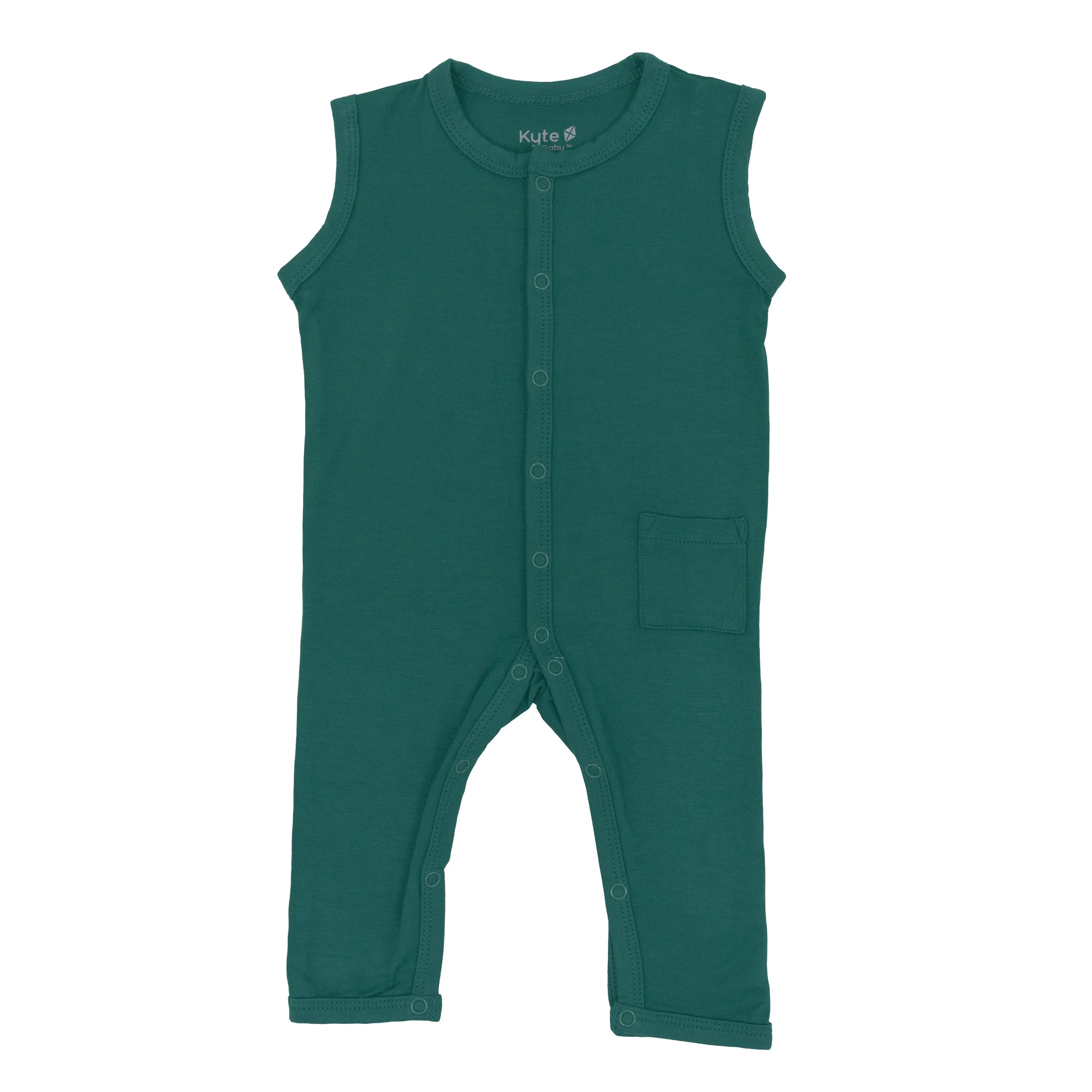 Sleeveless Romper in Emerald